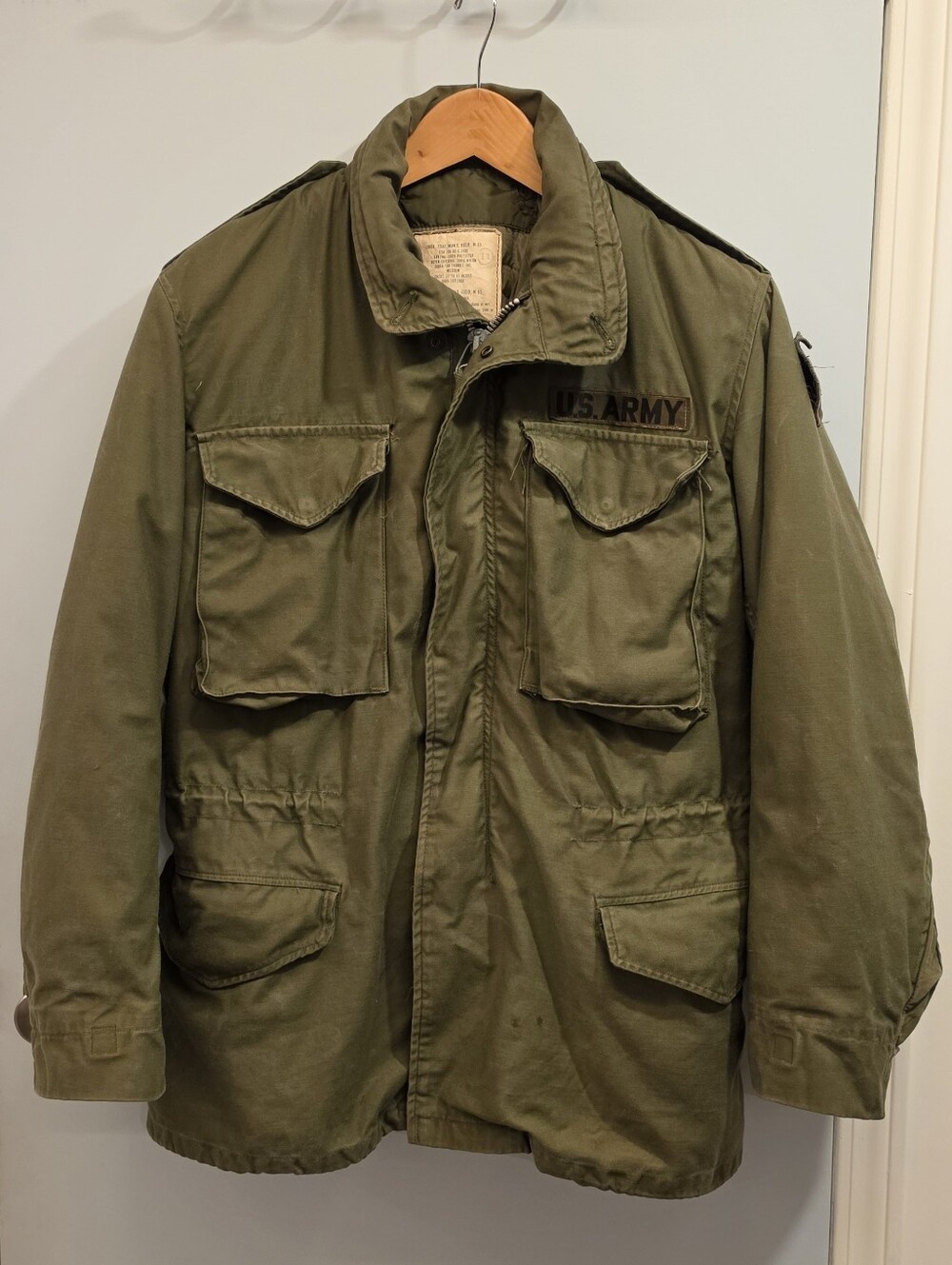Vtg 1968 M65 Field Jacket Small Regular Vietnam War OG-107 US Army Coat DSA-100